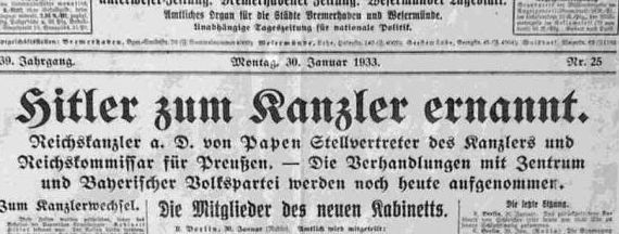 Hitler becomes Reich Chancellor