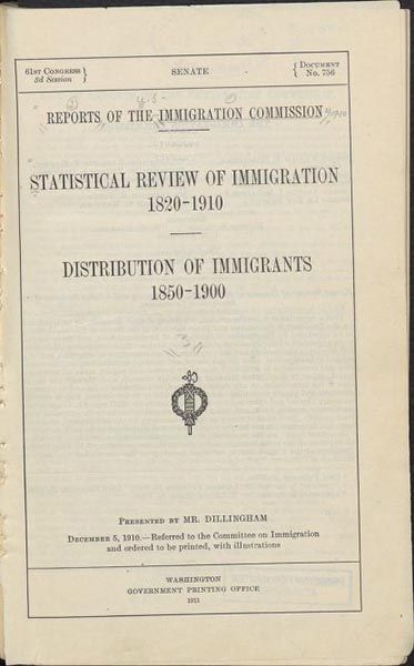 Senate Report Discriminates Eastern & Southern Europeans