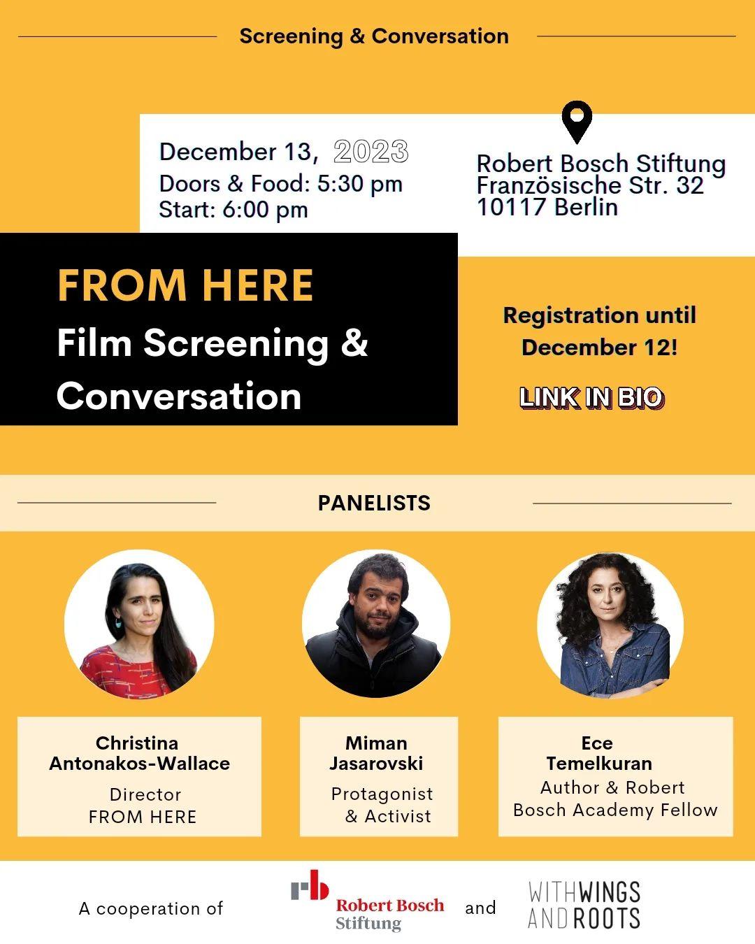 FROM HERE— Bosch Foundation Berlin, Germany