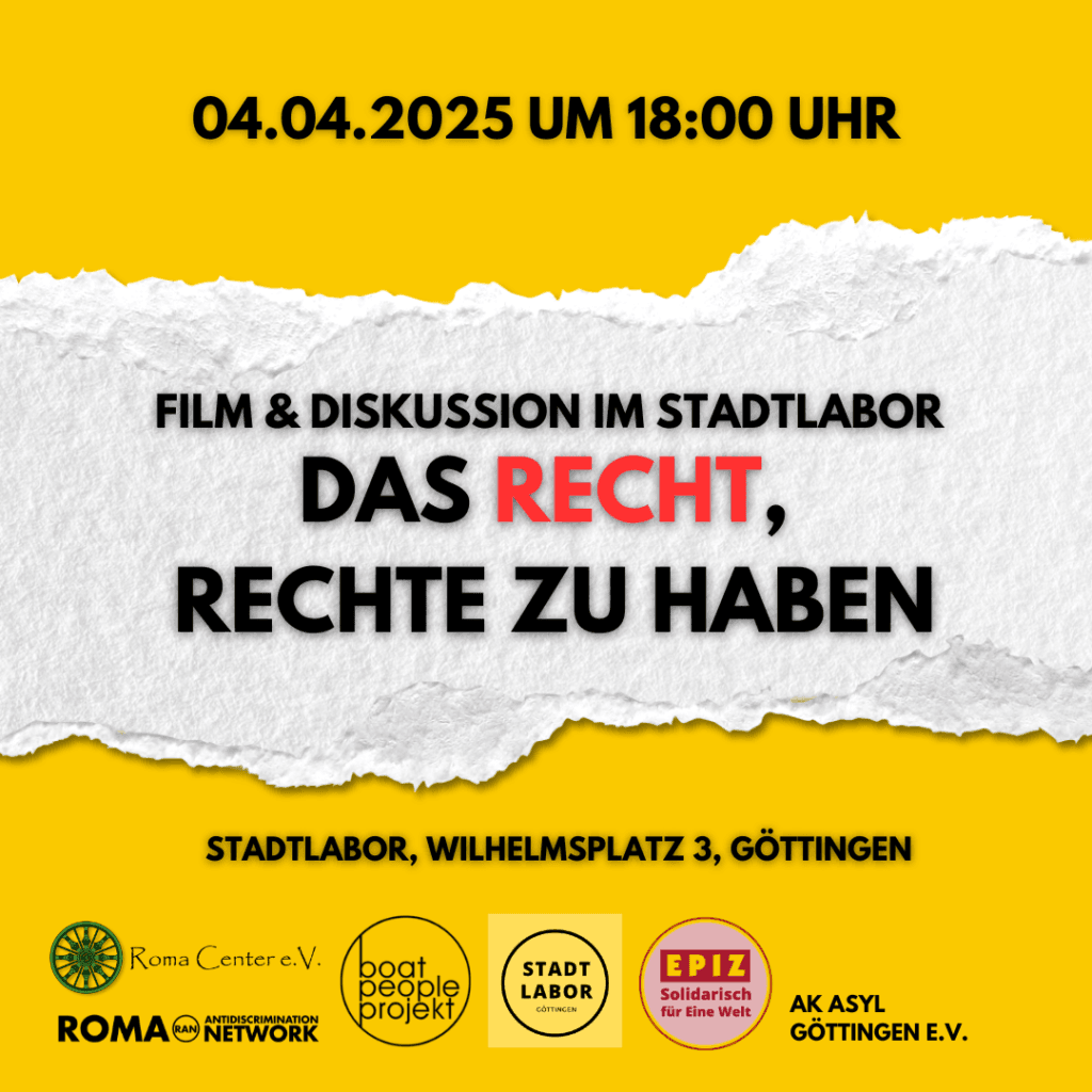 Screening of the Right to Have Rights with discussion at City Laboratory Göttingen